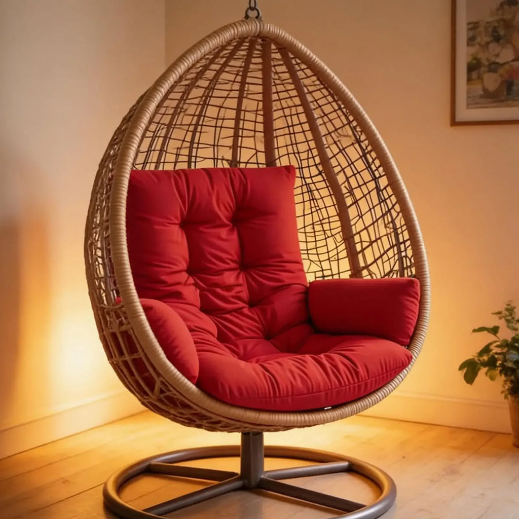 Back Support Garden Swing Seat Pad, Outdoor Hanging Chair Cushion for Garden, Outdoor Furniture