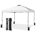 JHK 10x10ft One Push Setup Pop Up Canopy Tent Portable Outdoor Sun Shelter for Beach Events Camping with Rolling Carry Bag