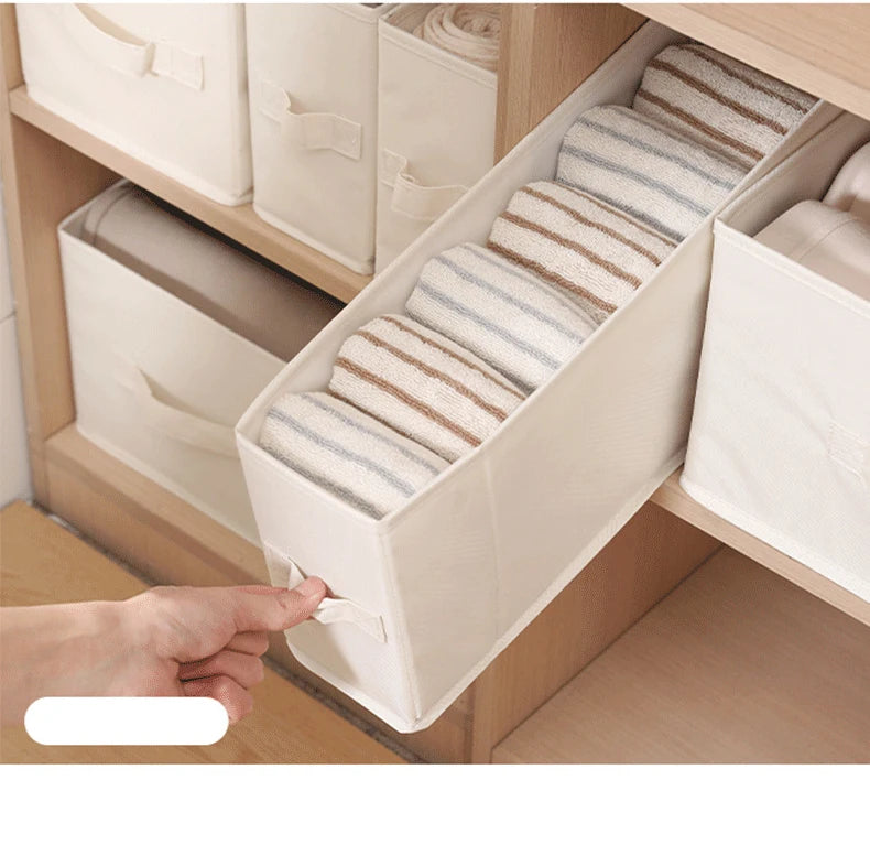 1pc Clothes Storage Basket Sewing Home Folding Clothes Storage Box Underwear Socks  Wardrobe Storage Box Wardrobe Organizer