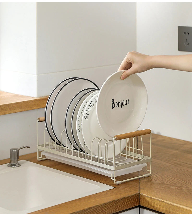 Kitchen Dish Storage Rack Cabinet Organizer Portable Dishes Drying Rack Plate Bowl Drying Rack Desktop Dish Holder Kitchen