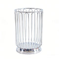 1pc Cutlery Drain Basket Stainless Steel Chopsticks Holder Fork Spoon Storage Basket Kitchen Desktop Hollowed-out Fruit Basket