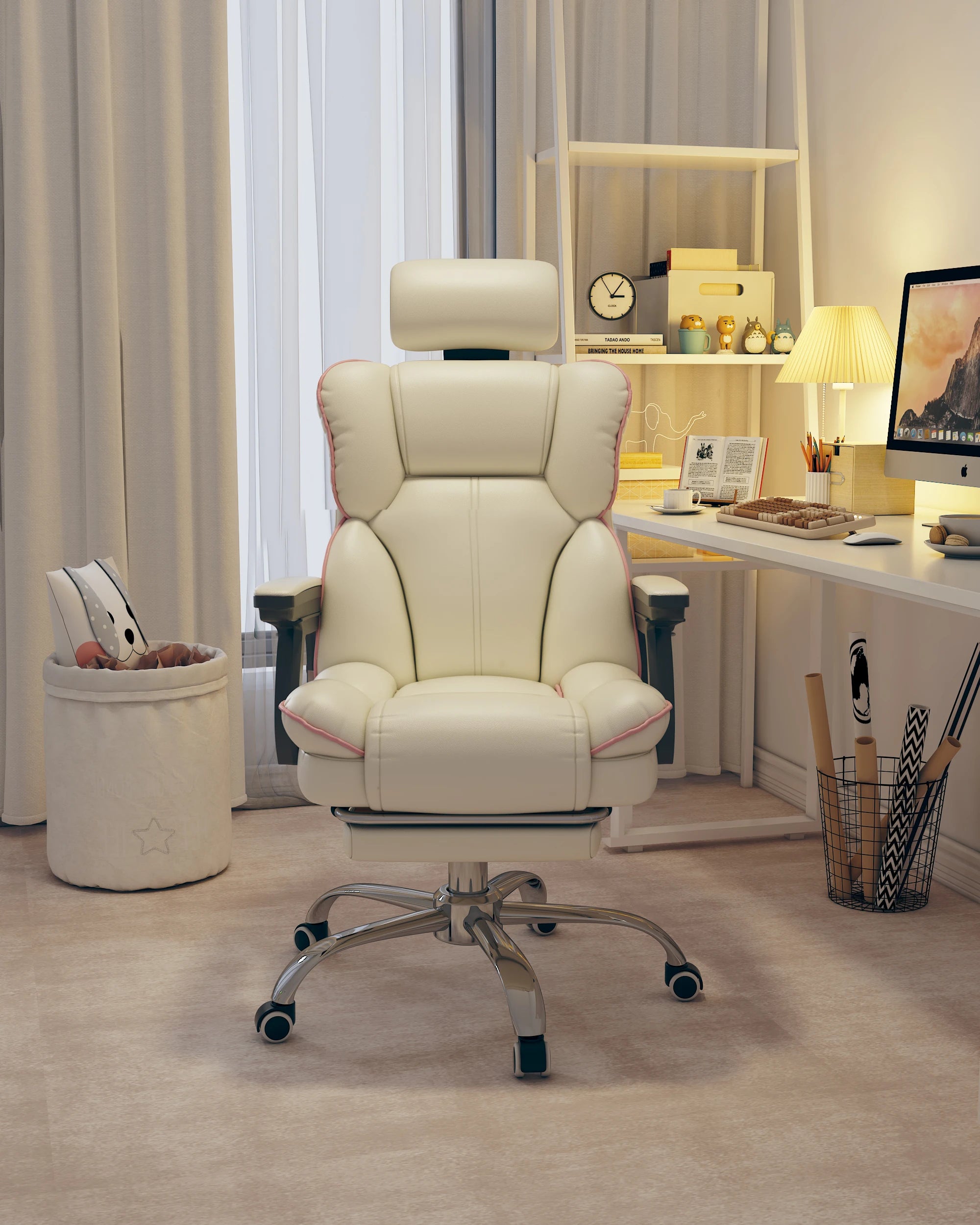 Ergonomic Chair PU Leather Computer Gaming Chairs Executive Gamer Chair Adjustable High Back Office Chair Office Furniture