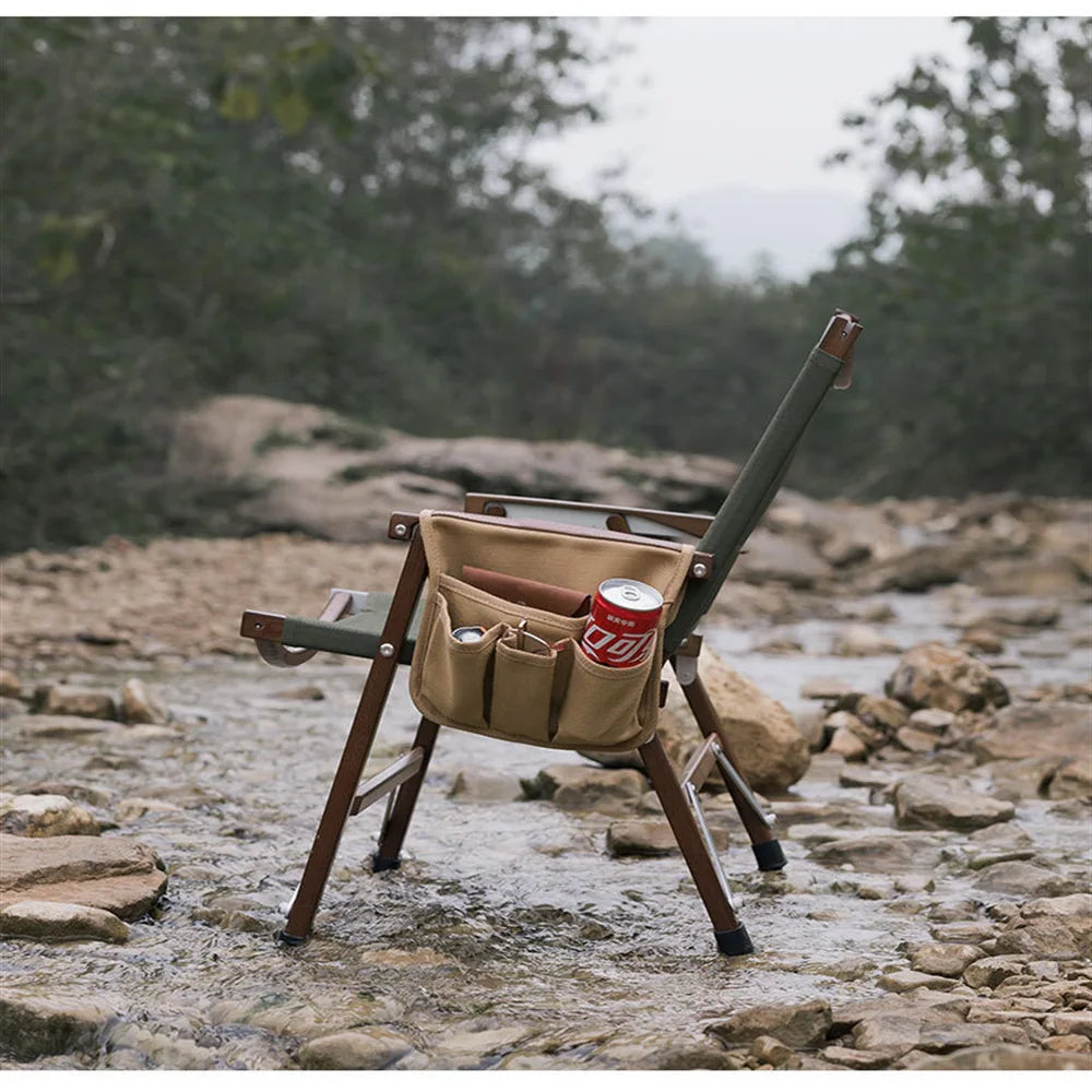 1pc Outdoor Camping Chair Armrest Storage Bags Portable Folding Chair Side Hanging Bags Fishing Camping Organizer Storage Pouch