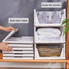 Home Stackable Plastic Drawers Organizing Boxes Partition Bedroom Office Organizers Closet Clothes Panties Folding Storage Box
