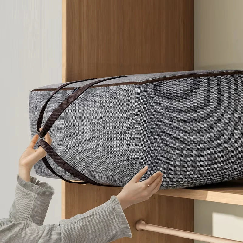 1pc Large-capacity Quilt Storage Bag Oxford Clothes Packing Bag Waterproof Durable Luggage Bag With Handle Wardrobe Organizer
