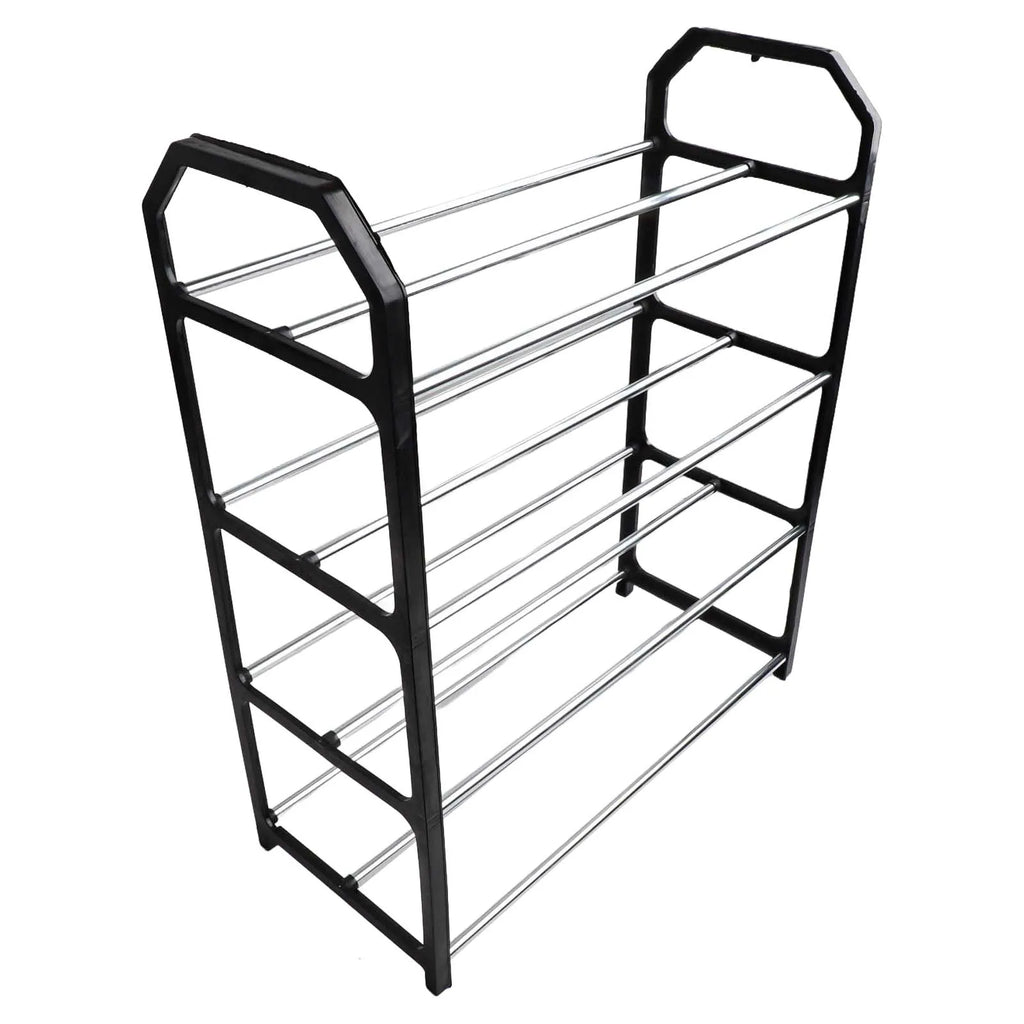 4-Layer Metal Shoe Rack Simple Shoe Shelf Footwear Organizer Stand Holder Large Capacity Shoe Shelf Living Room Storage