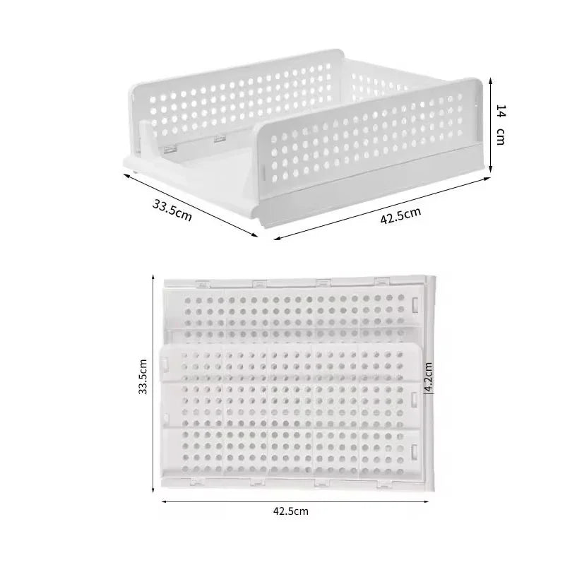 Home Stackable Plastic Drawers Organizing Boxes Partition Bedroom Office Organizers Closet Clothes Panties Folding Storage Box
