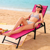JHK Portable 8-legged Folding Beach Chair Outdoor Sun Chairs with Armrests Metal Frame Lounge Recliner Chair for Patio Backyard