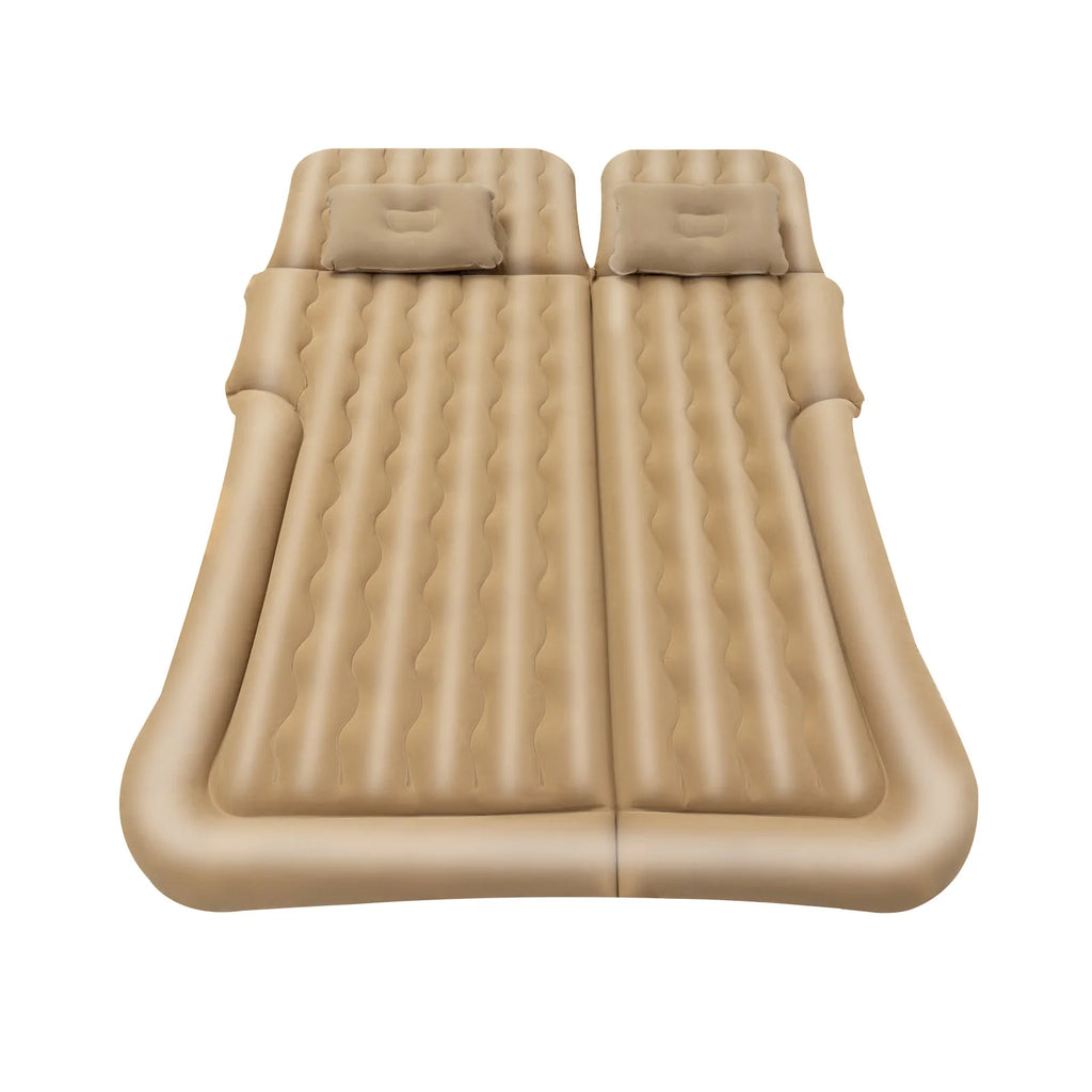 Universal Foldable Inflatable Bed Portable Inflatable Mattress Set Car Back Seat Sleeping Flocking Air Bed Cushion w/Pump+Pillow