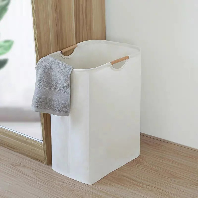 1pc Collapsible Laundry Basket with Handle Large Capacity Household Bathroom Dirty Clothes Storage Basket Clothes Organizer