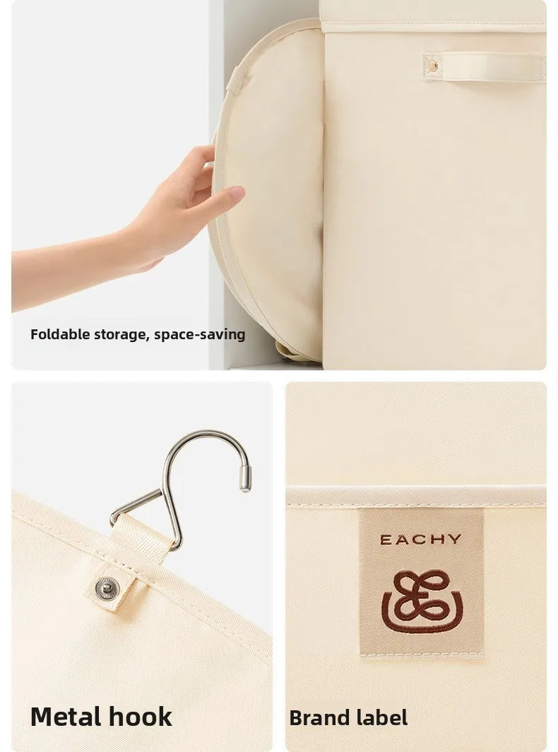 1pc Down Jacket Compressed Dust Cover Clothes Compression Hanging Bag Household Visible Clothes Storage Bag Wardrobe Organizer