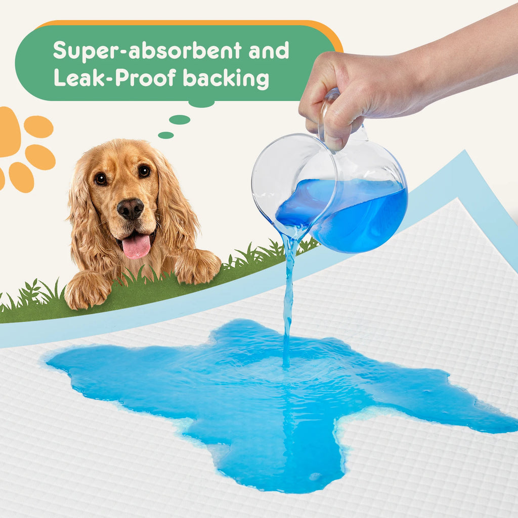 JHK 150 Count 22" x 22" Super Absorbency Disposable Underpads Leakproof Quick Drying Disposable Pads for Dogs Puppy Cat Pee Pads