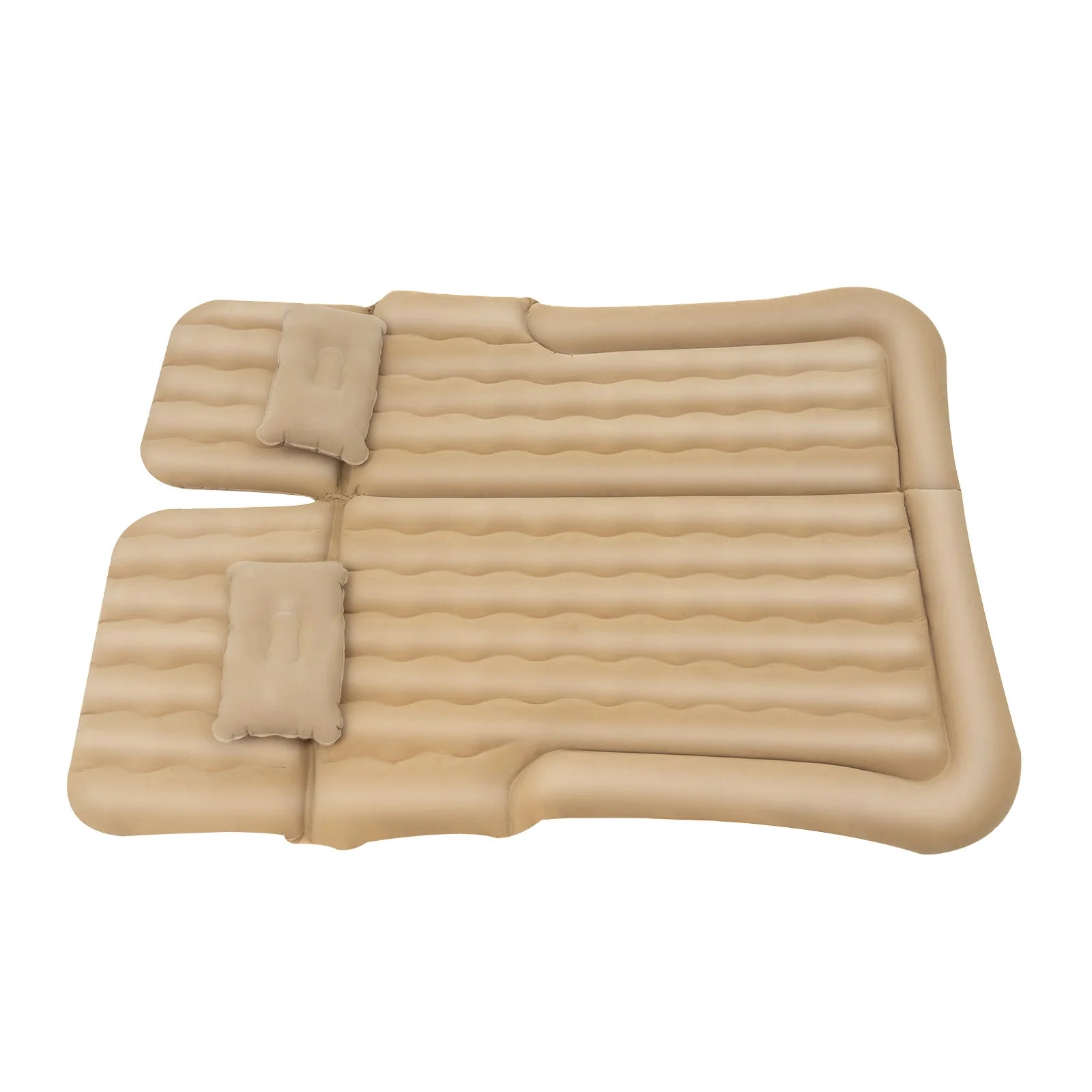 Universal Foldable Inflatable Bed Portable Inflatable Mattress Set Car Back Seat Sleeping Flocking Air Bed Cushion w/Pump+Pillow