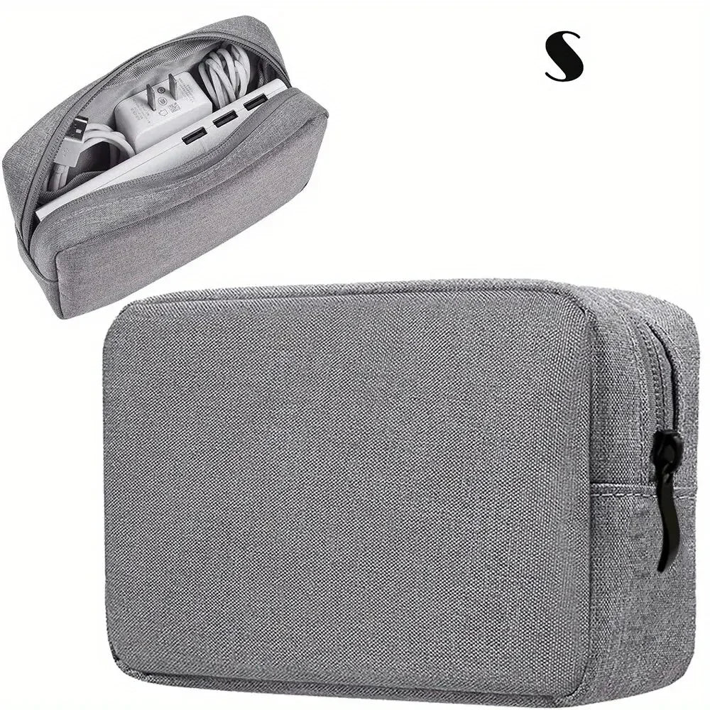 Portable Charging Cable Storage Bag Digital Separated Travel Bag Multifunctional Mobile Data USB Cable Power Bank Organizer Bag