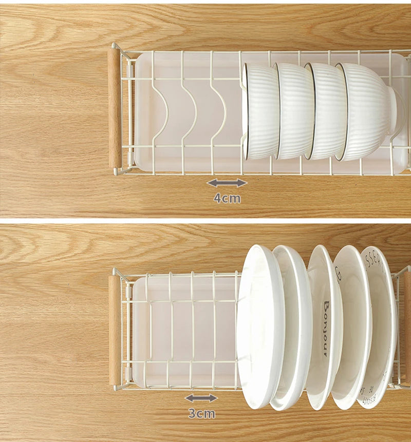 Kitchen Dish Storage Rack Cabinet Organizer Portable Dishes Drying Rack Plate Bowl Drying Rack Desktop Dish Holder Kitchen