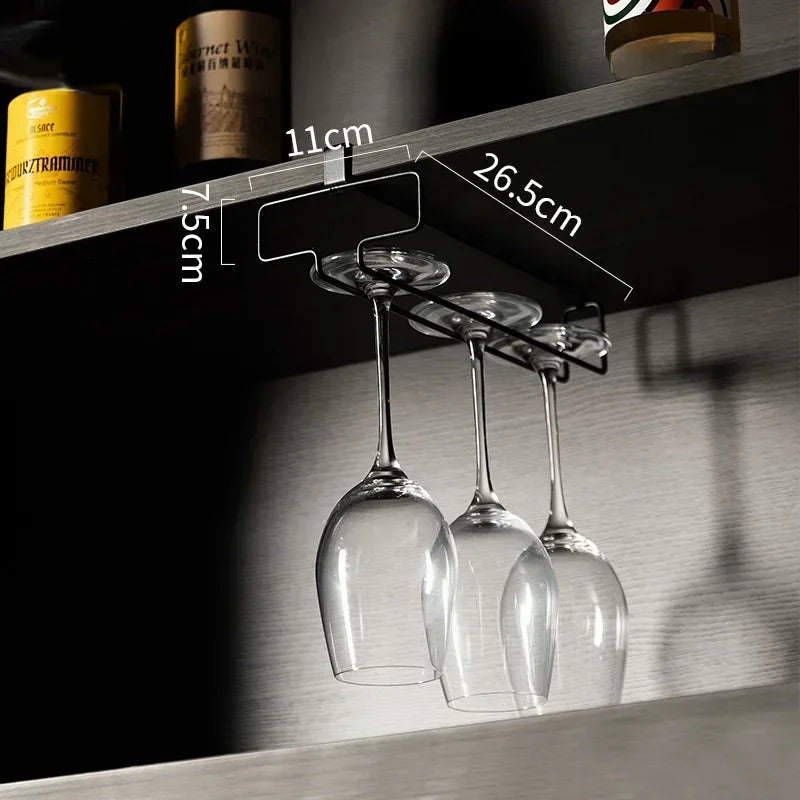 Cabinet Hanging Metal Wine Glass Rack Cabinet Stemware Holder Racks for Cup Storage RackGlass Holder Outdoor Wine Glass Rack