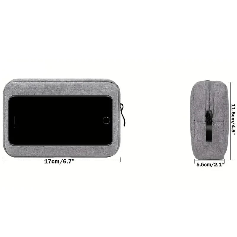 Portable Charging Cable Storage Bag Digital Separated Travel Bag Multifunctional Mobile Data USB Cable Power Bank Organizer Bag