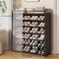 Dustproof Foldable Shoe Display Rack with Non-Slip Base, Easy to Clean, Multi-Layer Storage Shelf for Shoes and Accessories