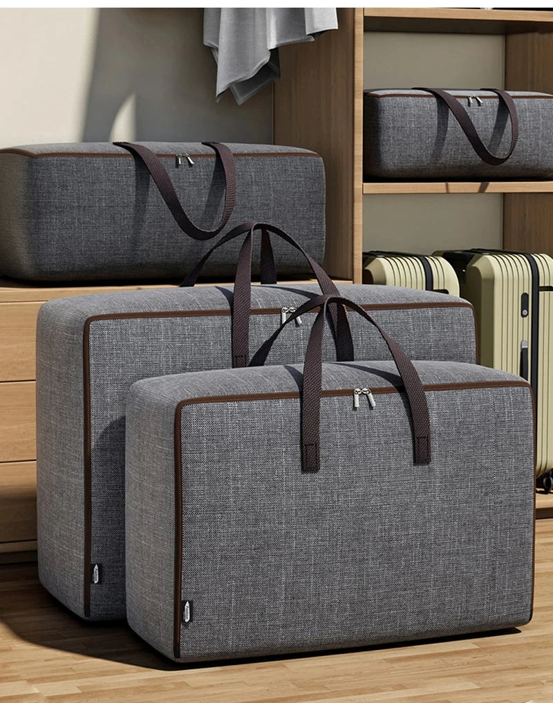 1pc Large-capacity Quilt Storage Bag Oxford Clothes Packing Bag Waterproof Durable Luggage Bag With Handle Wardrobe Organizer
