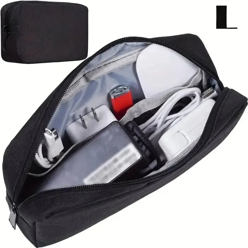 Portable Charging Cable Storage Bag Digital Separated Travel Bag Multifunctional Mobile Data USB Cable Power Bank Organizer Bag