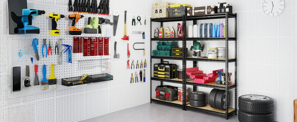 Heavy Duty Garage Shelving Unit 2400 LBS Steel Adjustable Rack 12x28x60