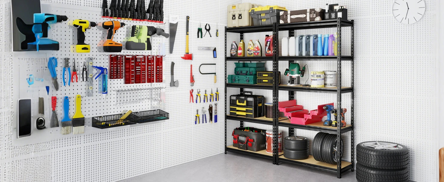Heavy Duty Garage Shelving Unit 2400 LBS Steel Adjustable Rack 12x28x60