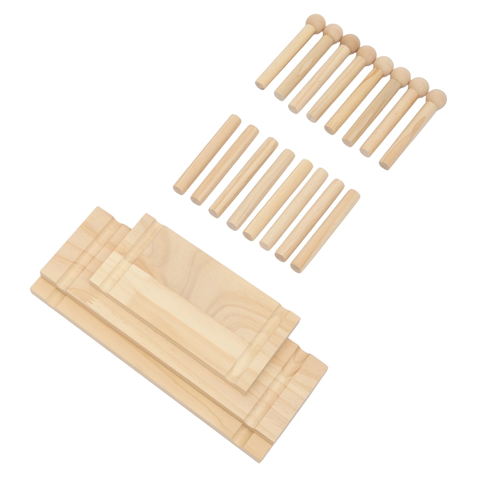 Wall Mount Wood Pegboard, Natural Wood Storage Display Shelf Wall Organizer, Kitchen Office DIY Tool Board Panel Rack Load 10kg