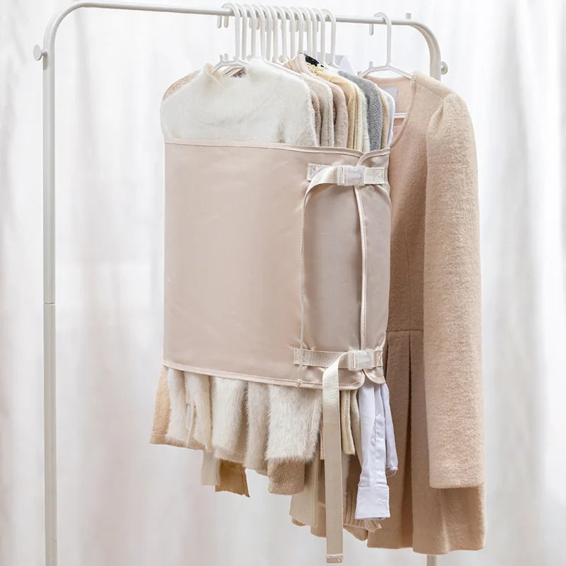 1pc Down Jacket Compressed Dust Cover Clothes Compression Hanging Bag Household Visible Clothes Storage Bag Wardrobe Organizer