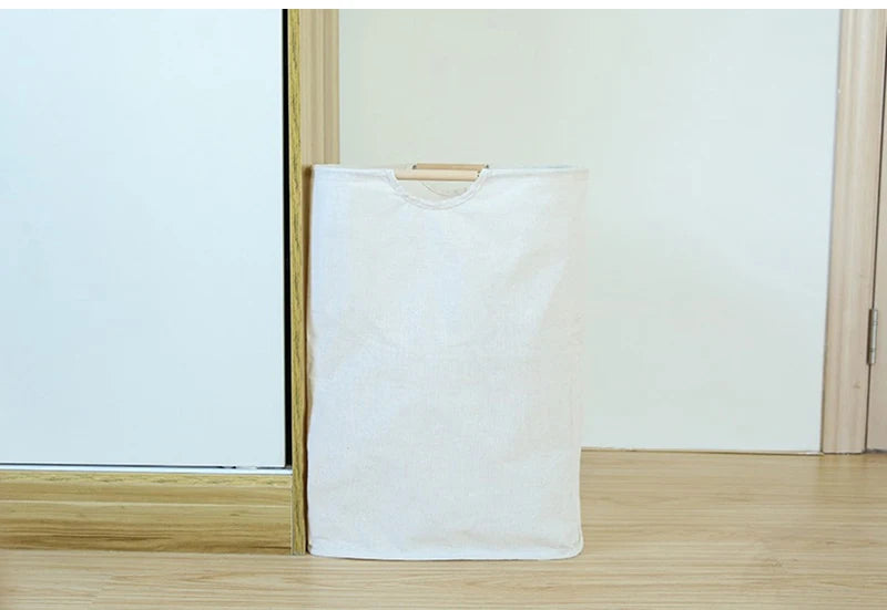 1pc Collapsible Laundry Basket with Handle Large Capacity Household Bathroom Dirty Clothes Storage Basket Clothes Organizer