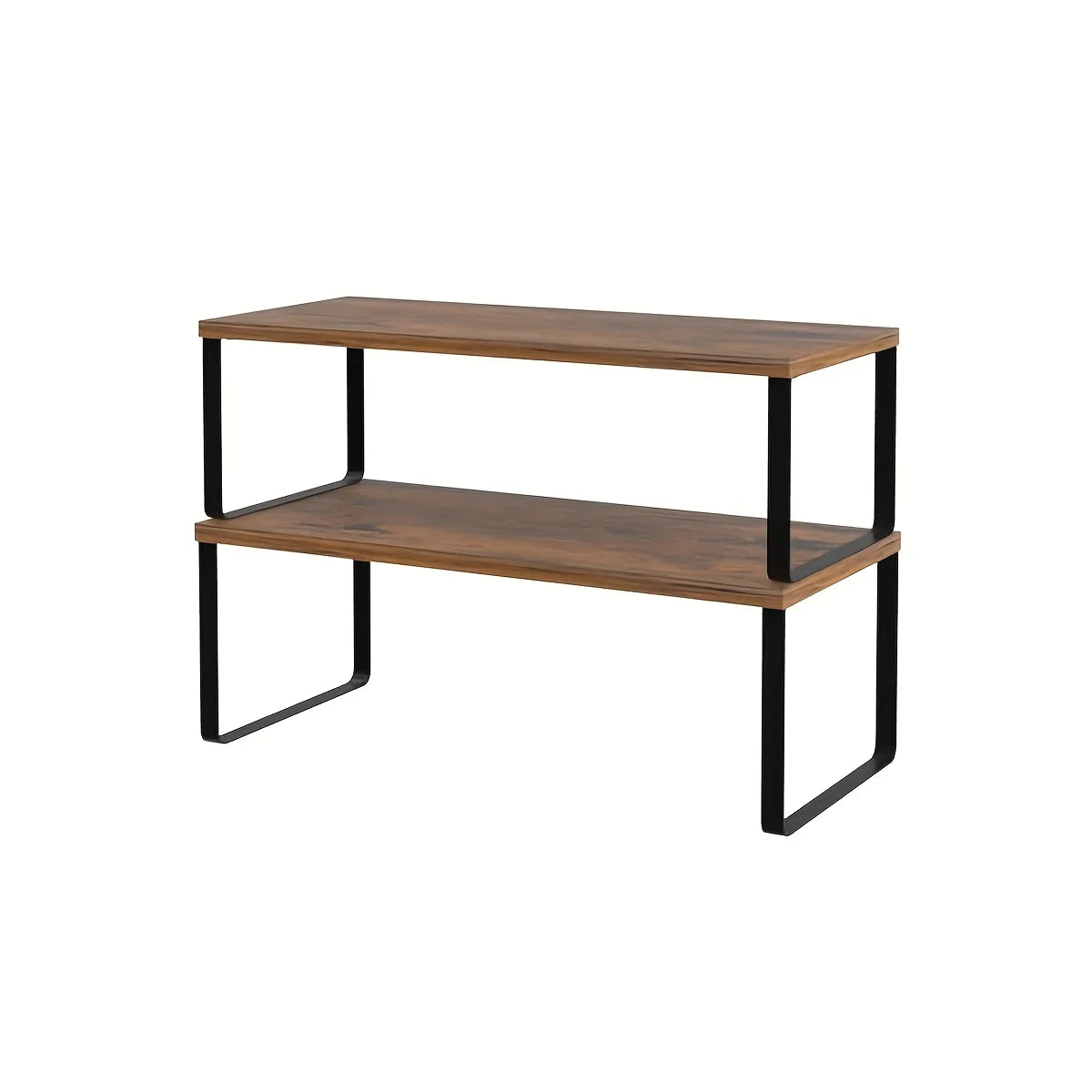 Kitchen Counter Shelves Spice Rack Set of 2, Stackable Cabinet Organizer Shelf, Expandable Kitchen Shelves Organizer for Kitchen