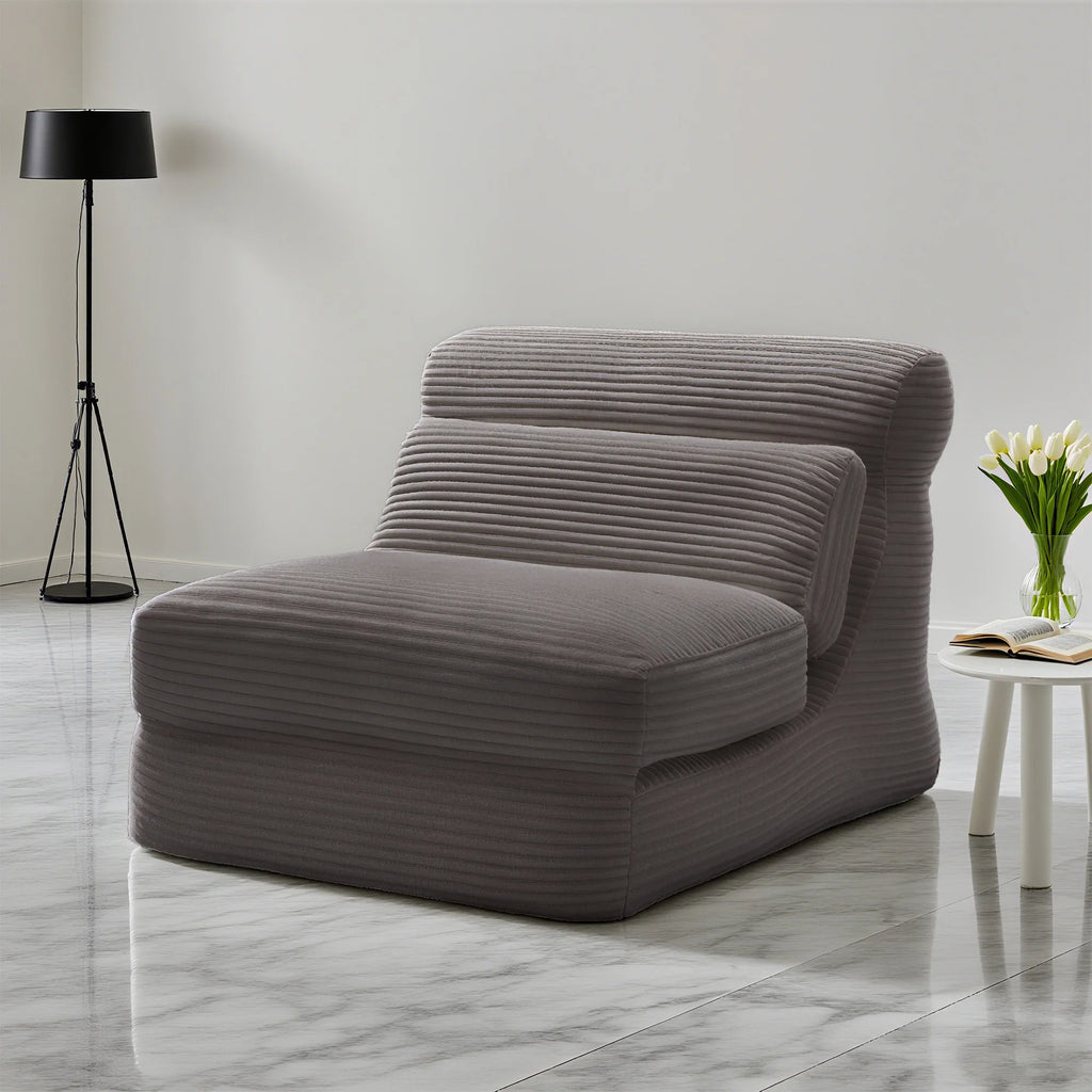 JHK Ergonomic Folding Sofa Bed Living Room Modern Corduroy with Back Lumbar Support Convertible Comfy Sleeper Chair for Bedroom