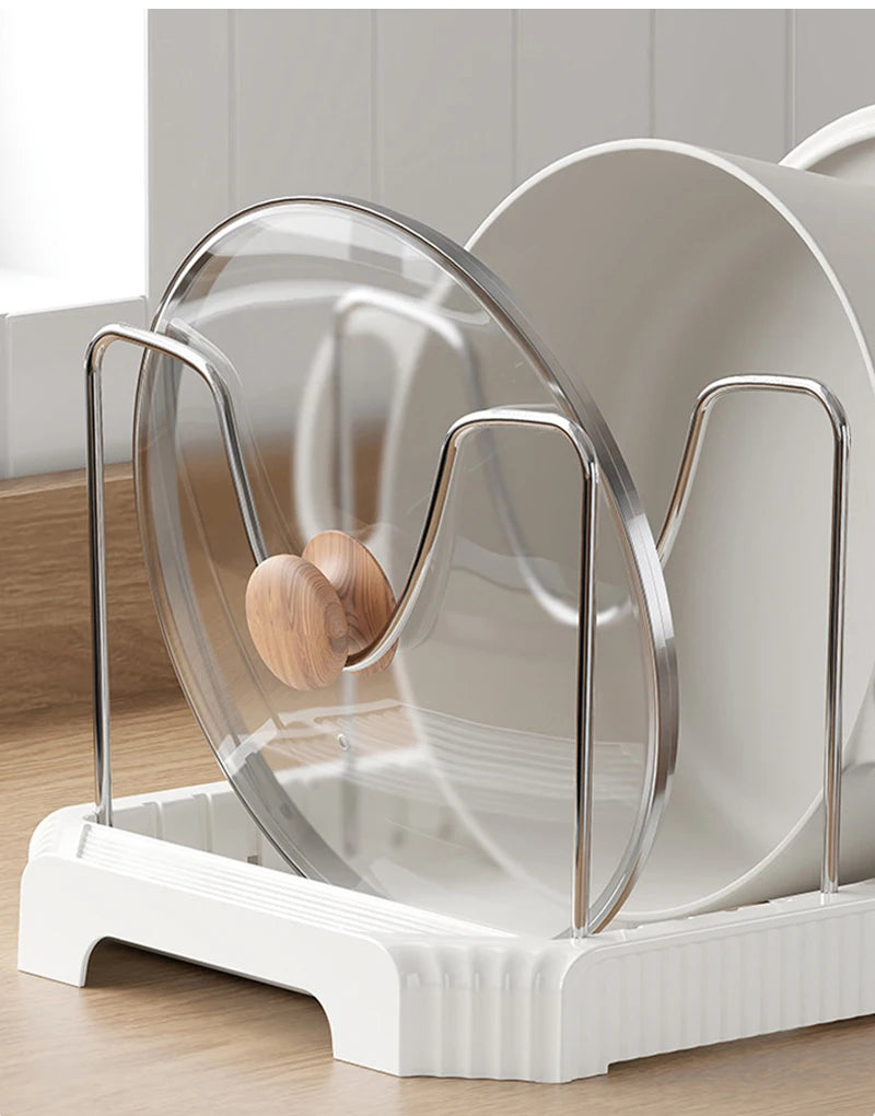 1pc Kitchen Retractable Storage Rack Multi-functional Cabinet Bowl Shelf Kitchen Pot Cookware Draining Rack Kitchen Organizer