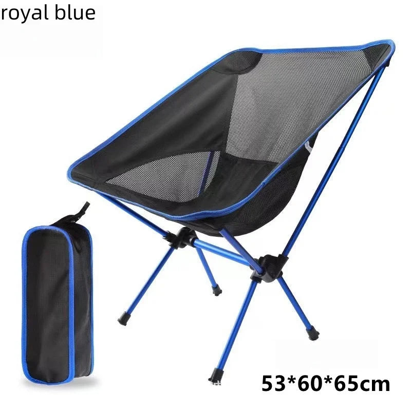 New Outdoor Moon Chair Ultra-Light Folding Camping Chair Portable Leisure Backrest Aluminum Alloy  for Backpacking  fishing