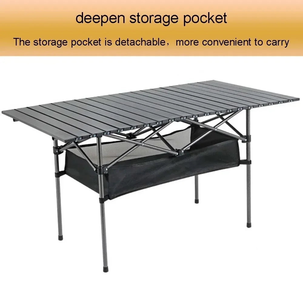 Camping Folding Table Lightweight Organizer Desk with Carrying Bag Multi-Purpose Outdoor Picnic Beach Leisure Desks Essentials