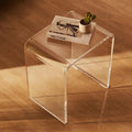 Acrylic Coffee Table Multiuse Acrylic Furniture Modern End Table Japanese Floor Table for Office Living Room Porch Family Garden