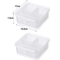 4 Grids Refrigerator Storage Box Food Vegetable Fruit Storage Box Fridge Organizer Drain Basket Meat Onion Ginger Clear Crisper