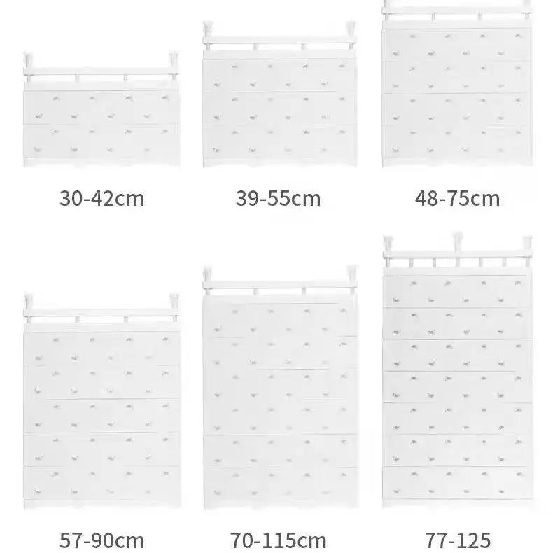 Large Size Adjustable Closet Organizer Kitchen Storage Shelf Retractable Wardrobe Storage Tiered Partition Rack Bathroom Holder