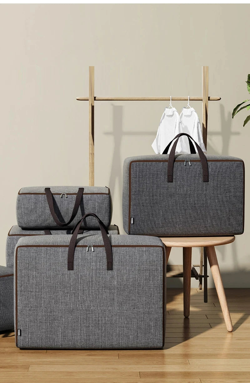 1pc Large-capacity Quilt Storage Bag Oxford Clothes Packing Bag Waterproof Durable Luggage Bag With Handle Wardrobe Organizer