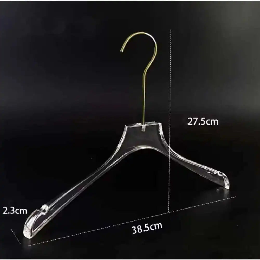 Acrylic Transparent Hanger Display Rack With Crystal Clips For Clothes And Pants