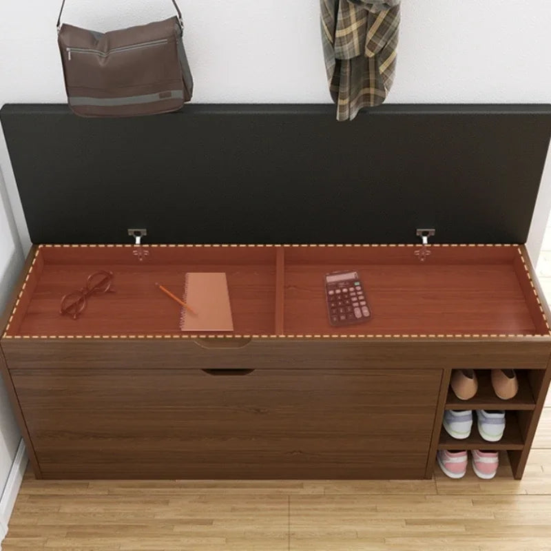 Shoe Cabinet Stool Household Entrance Wooden Shoes Changing Benchs Cabinet Seat Stools Integrated Large Capacity Shoe Rack Bench