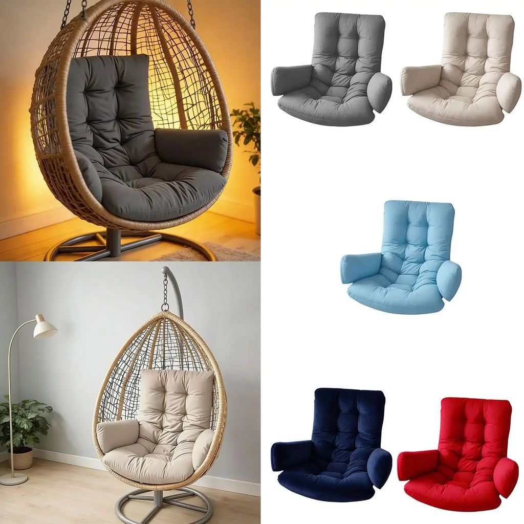 Back Support Garden Swing Seat Pad, Outdoor Hanging Chair Cushion for Garden, Outdoor Furniture