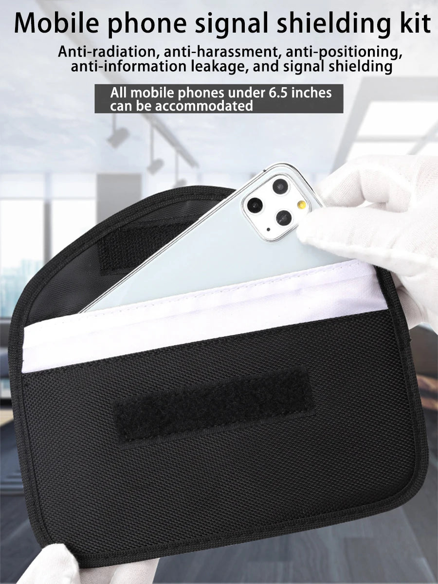 Mobile phone Radiation-proof Storage Bag Car Key Signal Blocker Case Universal Faraday Cage Fob Pouch Keyless RFID Blocking Bag