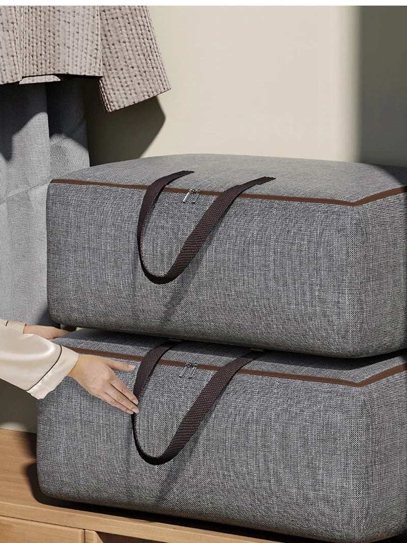 1pc Large-capacity Quilt Storage Bag Oxford Clothes Packing Bag Waterproof Durable Luggage Bag With Handle Wardrobe Organizer