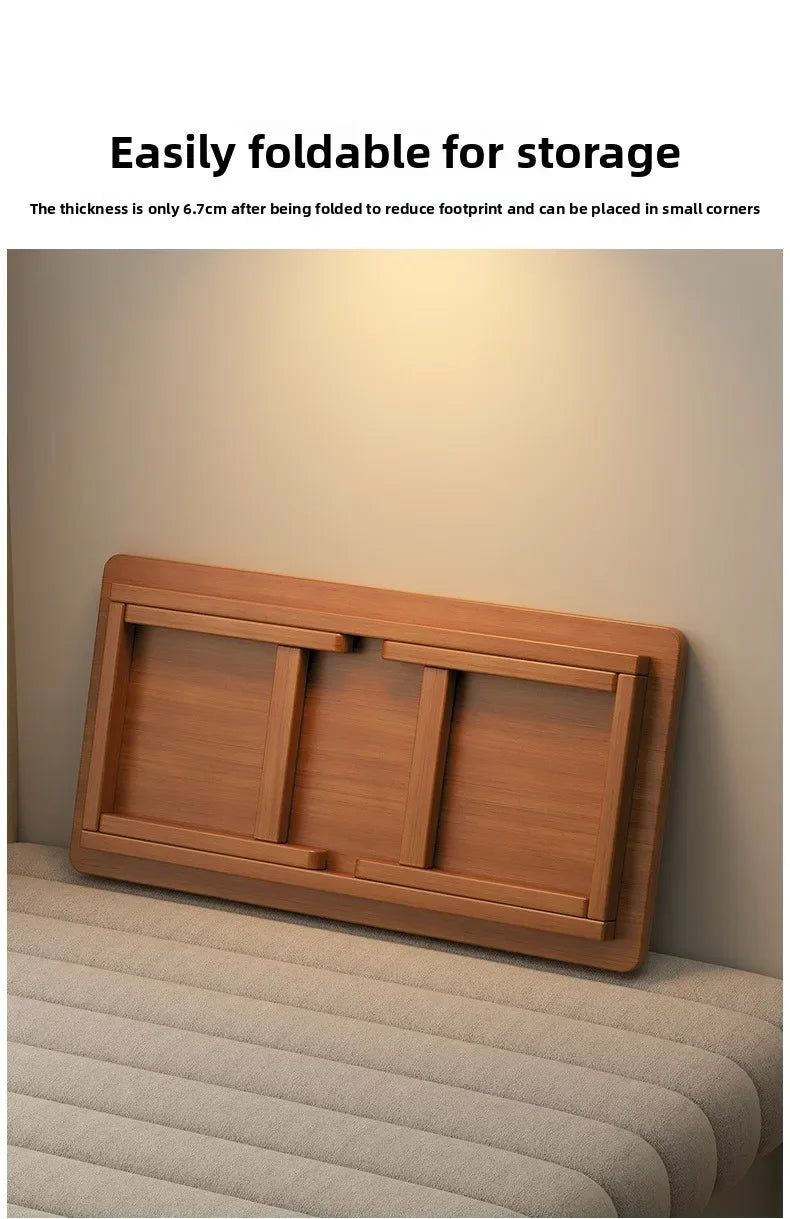 Foldable Tatami Coffee Table - Japanese Style Low Table for Bay Window & Living Room, Portable Bed Tea Table, table basse