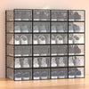 20 Pcs Shoe Storage Box Transparent PP Plastic Shoe Cabinet Moisture & Dust Proof Modern Organizer Black/White
