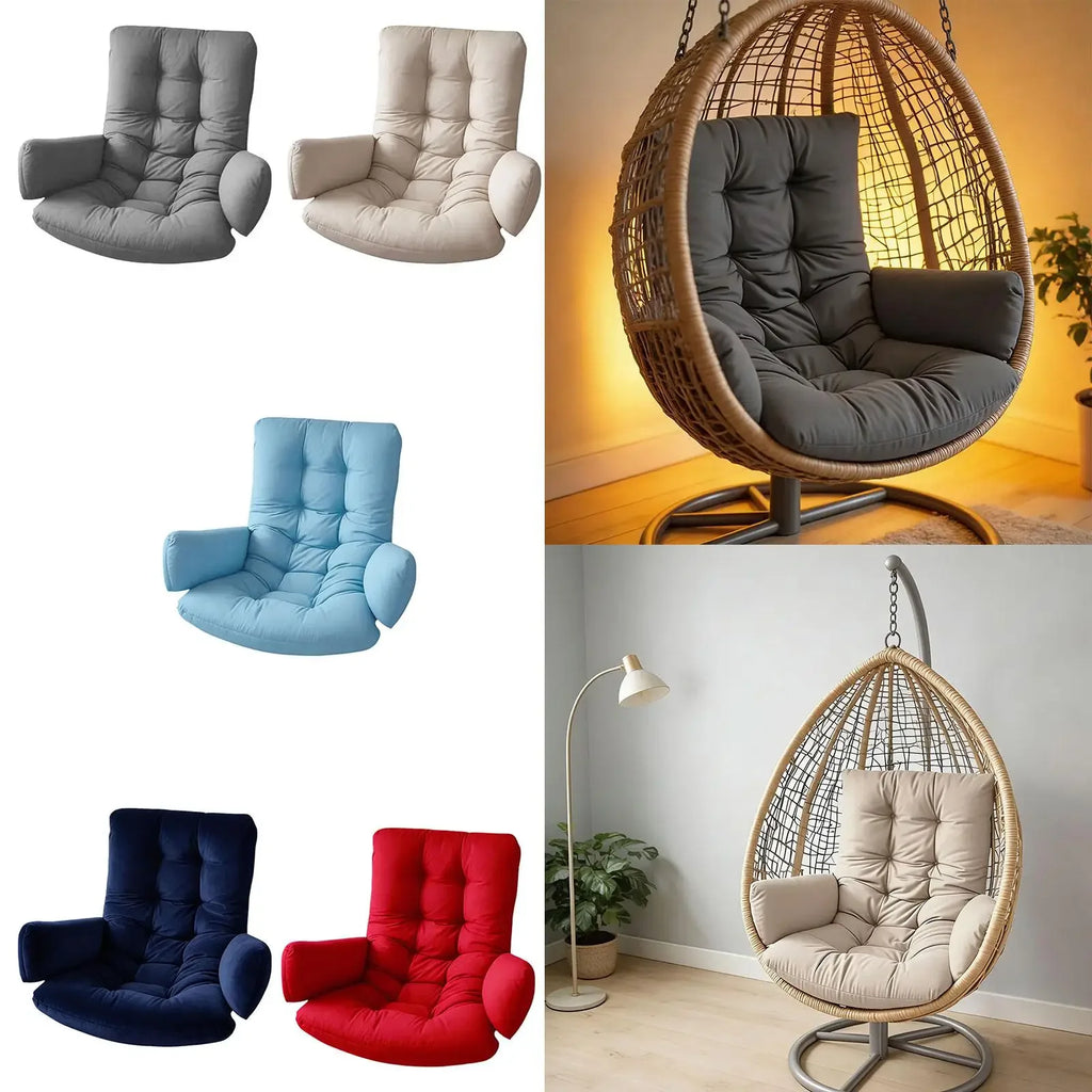 Back Support Garden Swing Seat Pad, Outdoor Hanging Chair Cushion for Garden, Outdoor Furniture