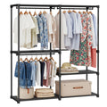 SONGMICS Portable Closet, Freestanding Closet Organizer, Clothes Rack with Shelves, Hanging Rods, Storage Organizer, for Cloakro