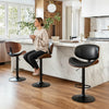 JHK Ergonomic Swivel Adjustable Counter Height Office Computer Chair PU Leather Lumbar Support with Back and Footrest For Office