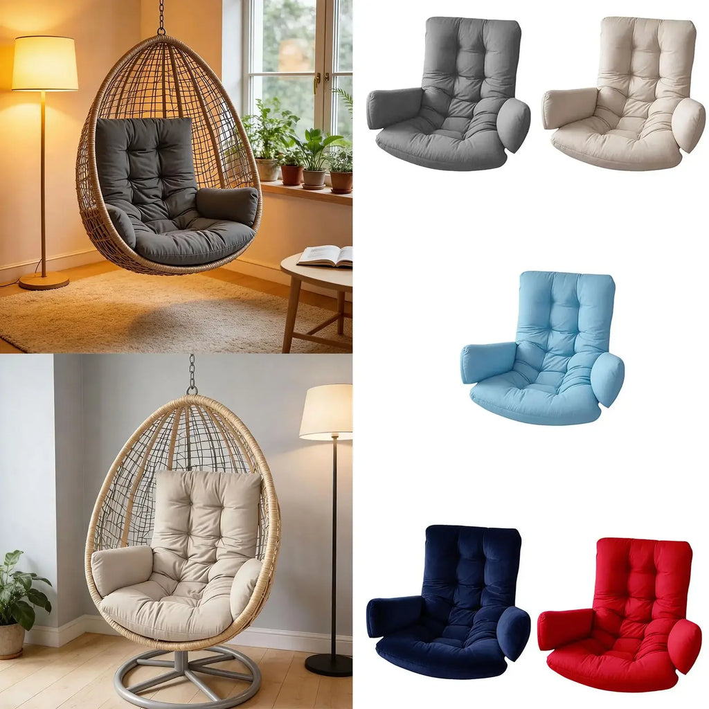 Back Support Garden Swing Seat Pad, Outdoor Hanging Chair Cushion for Garden, Outdoor Furniture
