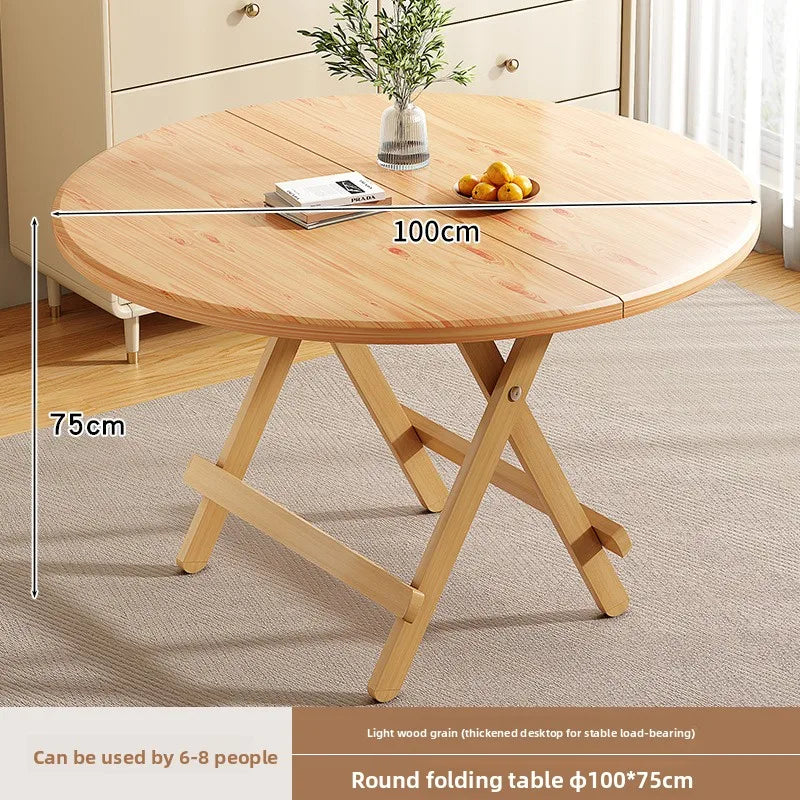 Sturdy Folding Dining Table - No Assembly Needed, Strong Stable Desk for Kitchen, Study & Office, round dining table,small table